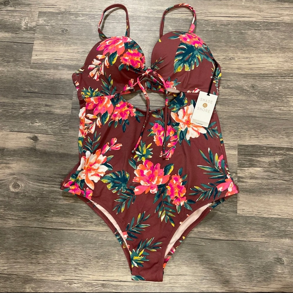 Tie Front One Piece Swimsuit Shade & Shore